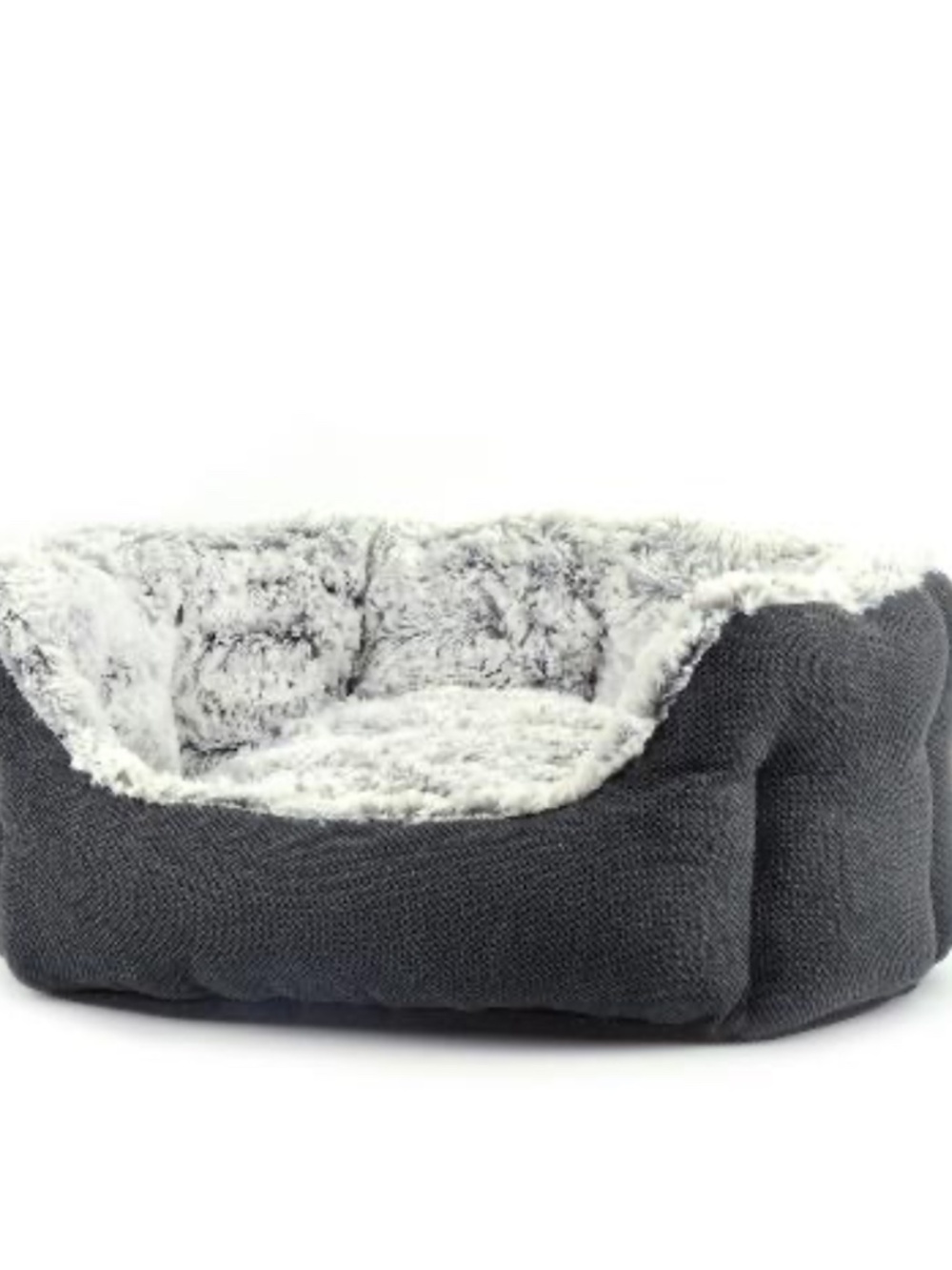 NWOT Bailey & Bella Oval Cuddler Cat Bed Soft 2-Tone Coloured Plush Size 18”x16”